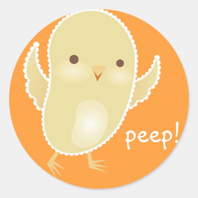 Peep! Baby Chick Stickers (Front)