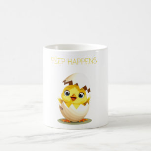 Peep Happens" Cute Chick Baby T-Shirt Coffee Mug