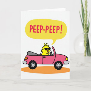 Peep Peep Fun Ride Greeting Card