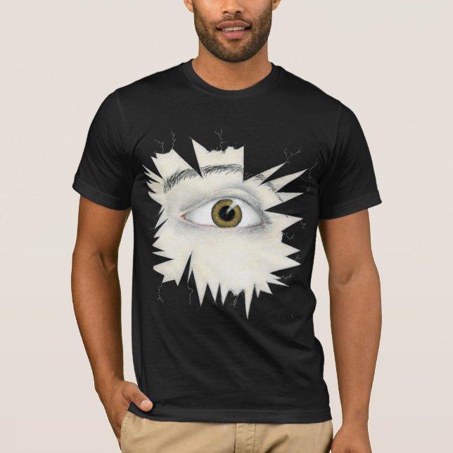 Peep Show in Black T-Shirt (Front)