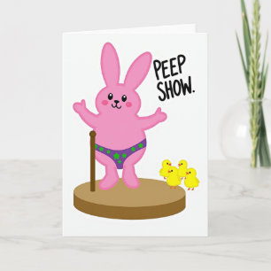 Peep Show Rabbit Funny Card