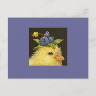 peep with blueberries postcard 2