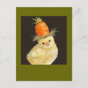 peep with tall carrot postcard