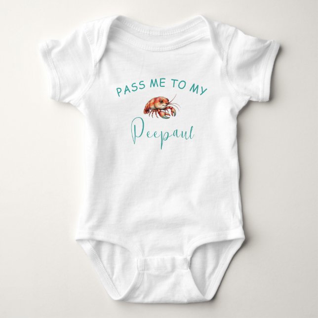 Peepaw Crawfish Baby Shirt (Front)