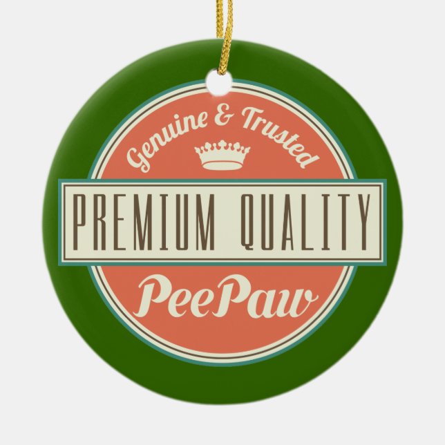 Peepaw (Funny) Gift Ceramic Tree Decoration (Front)