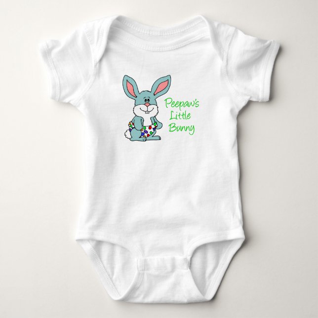 Peepaw's Little Bunny Baby Bodysuit (Front)