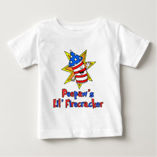 Peepaw's Little Firecracker Baby T-Shirt