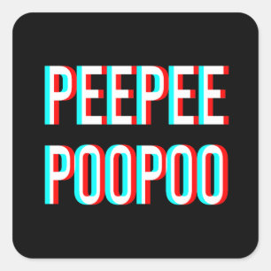 Peepee Poopoo Square Sticker