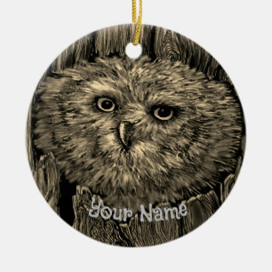 Peeper Owl   Ceramic Tree Decoration