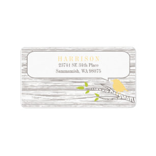 Peeping Birdie Return Address Label
