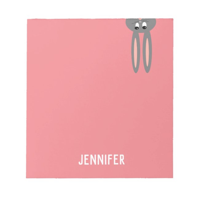 Peeping Bunny Personalised Notepad (Front)