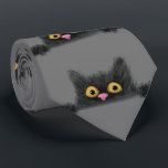 Peeping Cat  Tie<br><div class="desc">My own digital artwork</div>