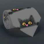 Peeping Cat  Tie<br><div class="desc">My own digital artwork</div>