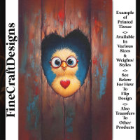 Peeping Chick in Glasses & Red Heart BX9 Decoupage