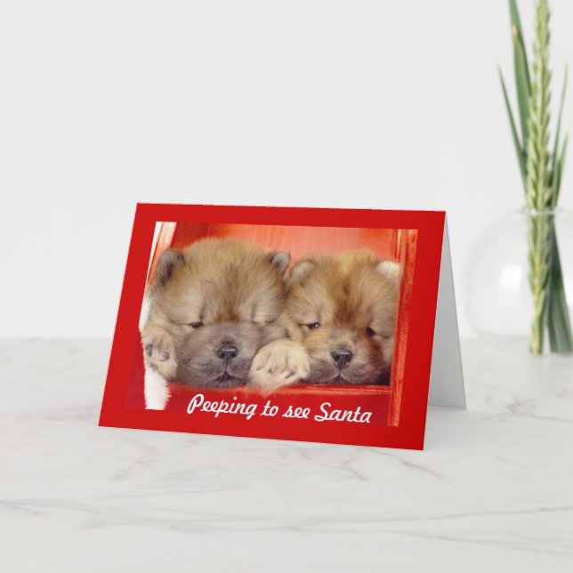 Peeping for Santa Holiday Card (Front)