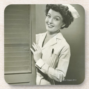 Peeping Nurse Coaster