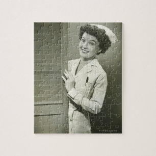 Peeping Nurse Jigsaw Puzzle
