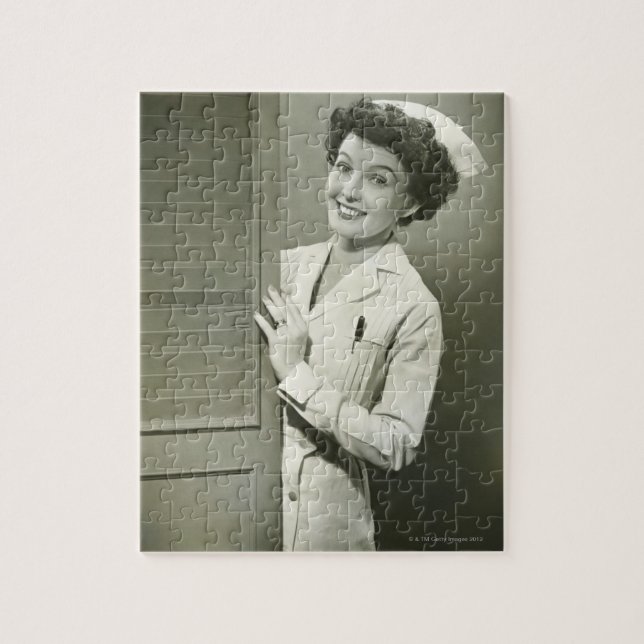 Peeping Nurse Jigsaw Puzzle (Vertical)