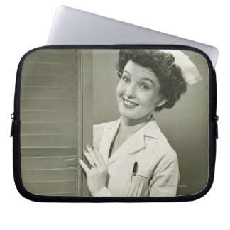 Peeping Nurse Laptop Sleeve