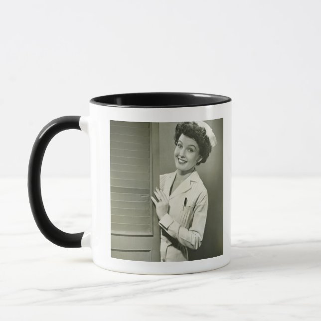 Peeping Nurse Mug (Left)