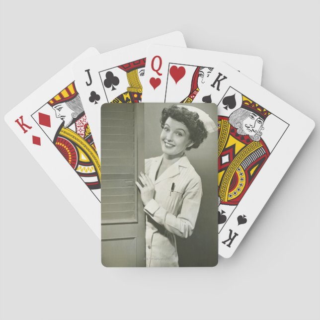 Peeping Nurse Playing Cards (Back)