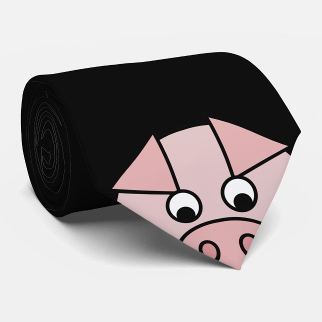 Peeping Pig Tie (Rolled)