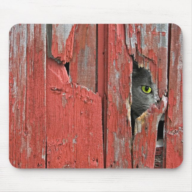 Peeping Tom Cat Mouse Mat (Front)