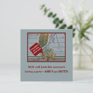 "PEEPING-TOM SQUIRREL" INVITATION