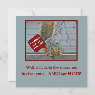 "PEEPING-TOM SQUIRREL" INVITATION