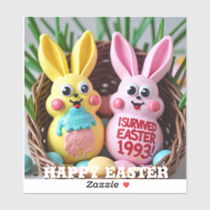 Peeps Gone Wrong" Sticker Sheet – 90s Easter Fail 