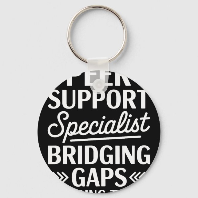 Peer Coach Building Trust, Peer Support Specialist Key Ring (Front)