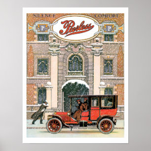 Peerless Automobile Vintage Art Print Poster