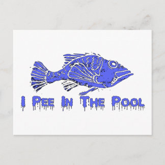Pees In Pool Postcard