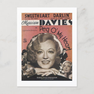 Peg O My Heart Vintage Songbook Cover Postcard