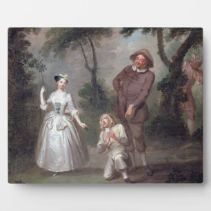 Peg Woffington as Rosalind with Celia and Touchsto Plaque