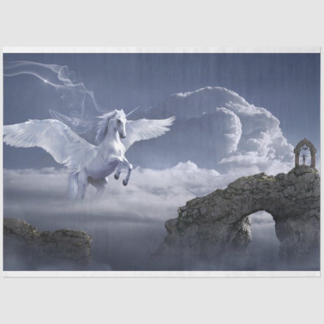 Pegasas Sky Decoupage 20x30 Tissue Paper (Front)