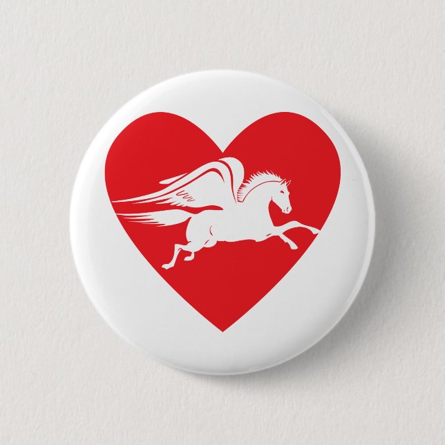 Pegasus 6 Cm Round Badge (Front)