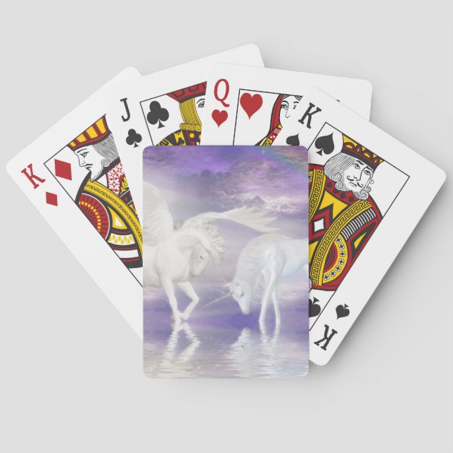 Pegasus and unicorn playing cards (Back)