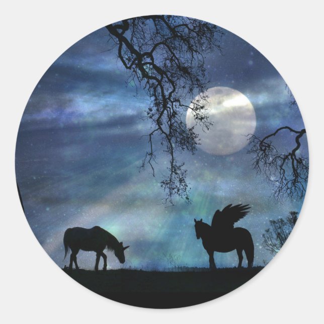 Pegasus and Unicorn Super Moon Stickers (Front)