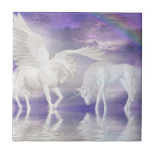Pegasus and unicorn tile