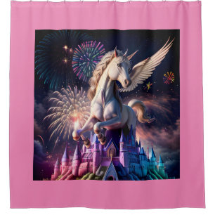 Pegasus Castle One Shower Curtain