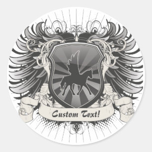 Pegasus Crest Classic Round Sticker