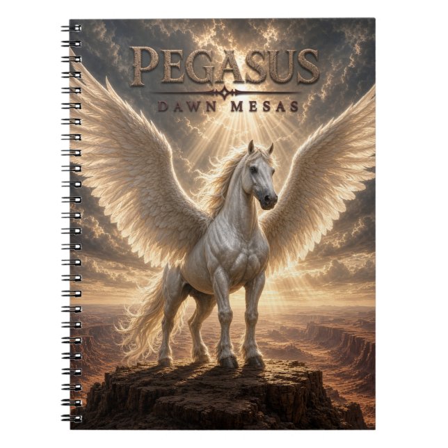 Pegasus Dawn Mesas Dark Cinema Notebook (Front)