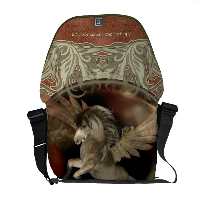 Pegasus Fantasy Art Messenger Bag (Back Open)