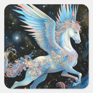 Pegasus Fantasy Art Square Sticker