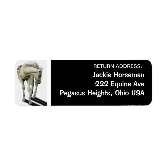 PEGASUS HORSE Fantasy Return Address Labels (Front)