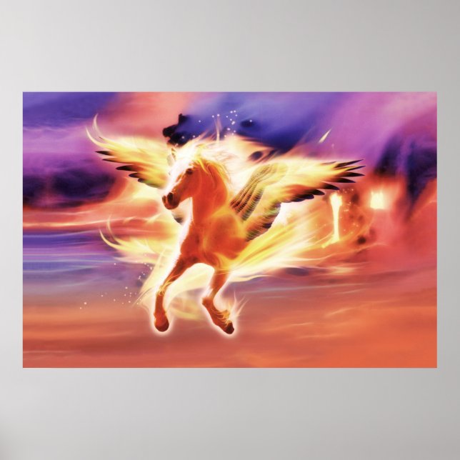 Pegasus Horse "Lead with Light" Poster (Front)