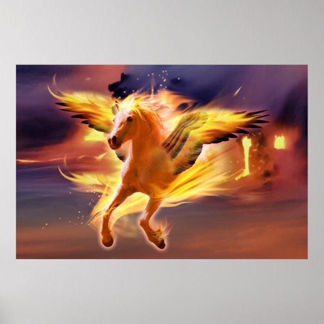 Pegasus Horse "Lead with Light" Poster (Front)