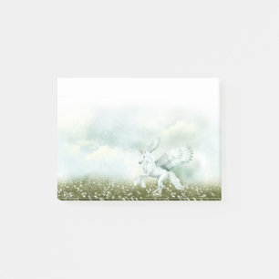 Pegasus in daisies post-it notes