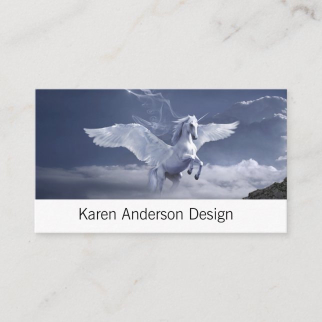 Pegasus in Flight    Business Card (Front)